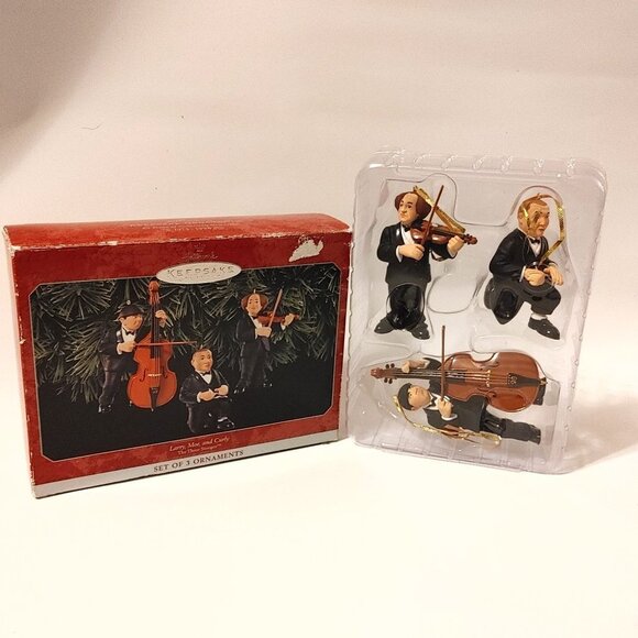 HALLMARK Keepsake Ornament The Three Stooges Larry, Moe, and Curly SET/ 3 1998 - Picture 1 of 10